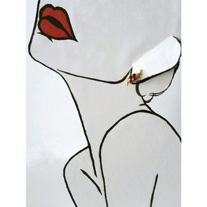 Vintage golden leaf rhinestones clip on earrings